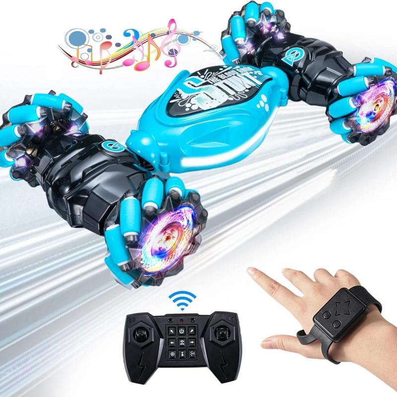 2.4Ghz Hand Controlled Remote Control RC Stunt Car 4 WD Transform Road Twister Cars Gesture Sensing RC Cars Kids Boys Girls Toy